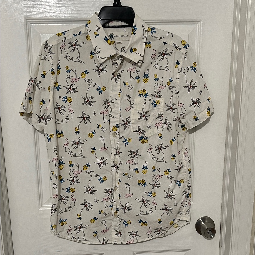 American Eagle Outfitters Palm Tree Print Shirt
